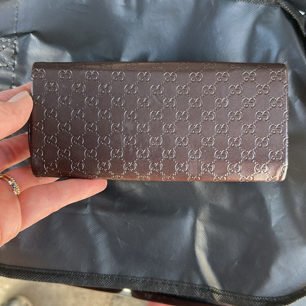 Gucci Brown Monogram glasses case - Picture 3 of 10